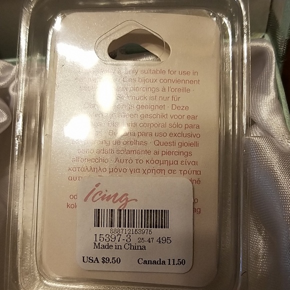 👸👂💎NWT  Faux Cartilage Earring by Icing - Picture 2 of 5